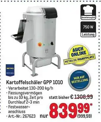 METRO Kartoffelschäler Angebot