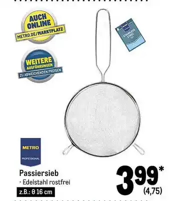 METRO Passiersieb Angebot