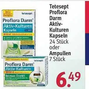 Rossmann Tetesept proflora aktiv-kulturen kapseln oder ampullen Angebot