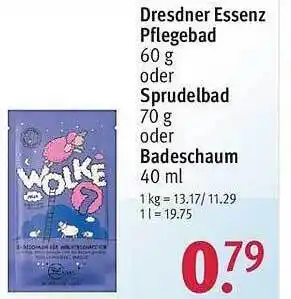 Rossmann Dresdner essenz pflegebad oder sprudelbad oder badeschaum Angebot