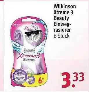 Rossmann Wilkinson xtreme 3 beauty einwegrasierer Angebot