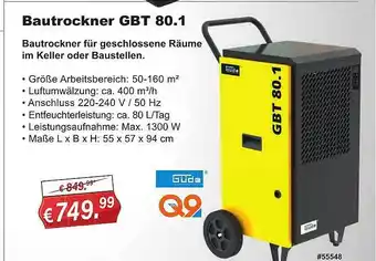 Stabilo Fachmarkt Güde bautrockner gbt 80.1 Angebot