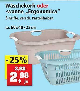 Wäschekorb oder -wanne „ergonomica“ Angebot bei Thomas Philipps