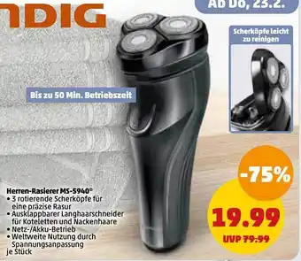 PENNY Herren-rasierer ms-5940 grundig Angebot