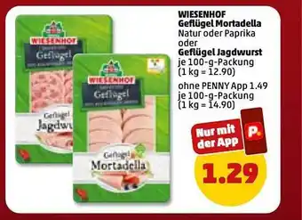 PENNY Wiesenhof geflügel mortadella oder jagdwurst Angebot