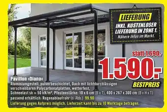 B1 Discount Baumarkt Pavillon „diana“ Angebot