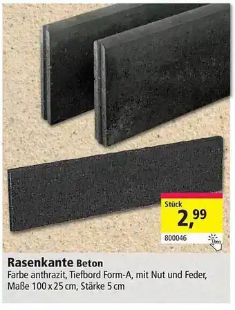 Holz Possling Rasenkante beton Angebot