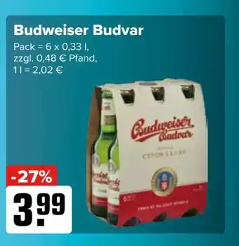 Logo Getränkemarkt Budweiser Budvar 20*500ml Angebot