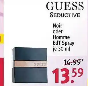 Rossmann Guess seductive noir oder homme edt spray Angebot