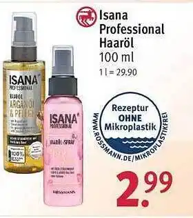 Rossmann Isana professional haaröl Angebot