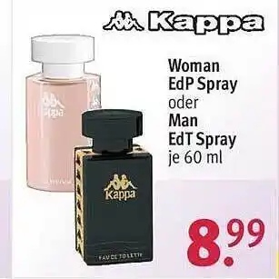 Rossmann Kappa woman edp spray oder man edt spray Angebot