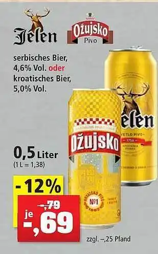 Thomas Philipps Jelen oder ozujsko serbisches bier Angebot