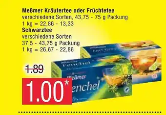 Marktkauf Meßmer kräutertee oder früchtetee oder schwarztee Angebot