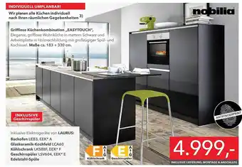 Schaffrath Nobilia grifflose küchenkombination „easytouch“ Angebot