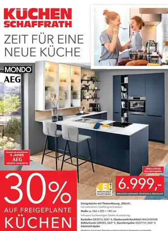 Schaffrath Mondo aeg designküche mit thekenlösung „esilia“ Angebot