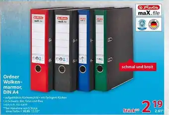 Selgros Ordner wolkenmarmor, din a4 Angebot