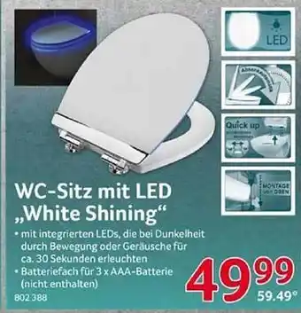 Selgros Wc-sitz mit led „white shining“ Angebot