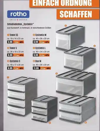V Baumarkt Rotho schubladenbox systemix Angebot