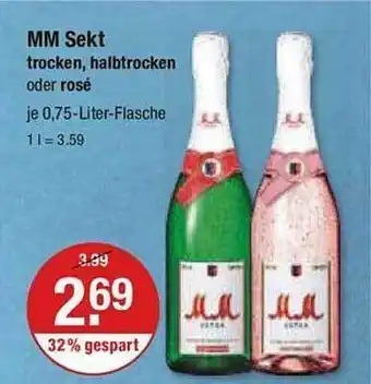 V Markt Mm sekt trocken, halbtrocken oder rosé Angebot