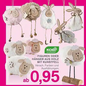 KODi Figuren oder hänger aus holz mit kunstfell Angebot