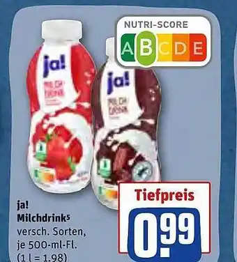 REWE Ja! milchdrink Angebot