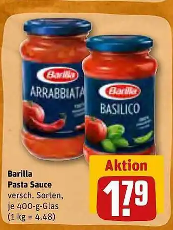 REWE Barilla pasta sauce Angebot