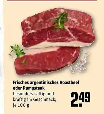 REWE Frisches argentinisches roastbeef oder rumpsteak Angebot