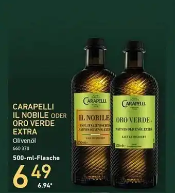 Selgros Carapelli il nobile oder oro verde extra Angebot