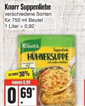 Edeka Frischemarkt Knorr Suppenliebe 750ml Angebot