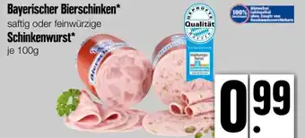 Edeka Xpress BayerischeBierschinken o. Schinkenwurst 100g Angebot