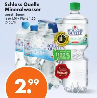 Trink und Spare Schloss Quelle Mineralwasser 6*1L Angebot