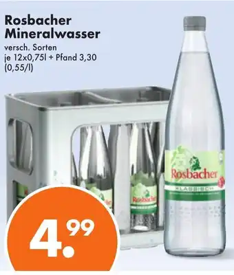 Trink und Spare Rosbacher Mineralwasser 12*750ml Angebot