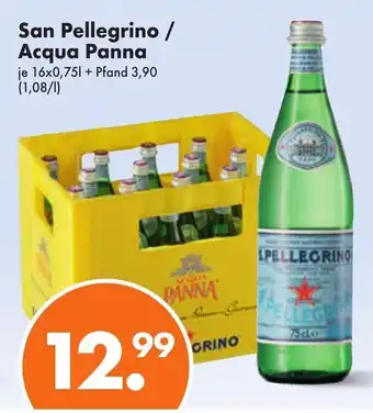 Trink und Spare San Pellegrino / Acqua Panna Mineralwasser 16*750ml Angebot