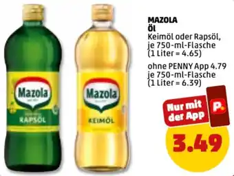 PENNY Mazola Öl 750 ml Flasche Angebot