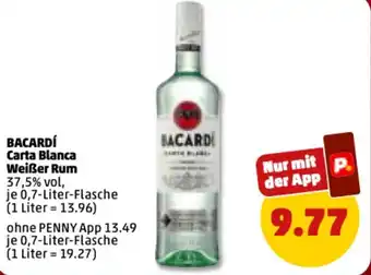 PENNY Bacardi Carta Blanca Weißer Rum 0,7 Liter Flasche Angebot