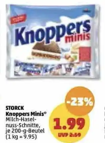 PENNY Storck Knoppers Minis 200 g Beutel Angebot