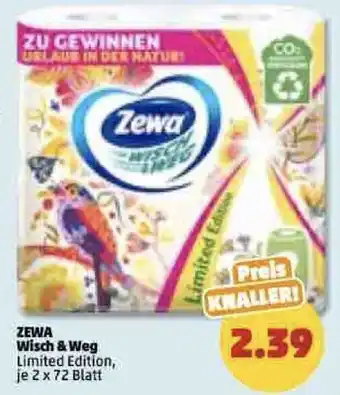 PENNY Zewa Wisch & Weg Limited Edition 2x72 Blatt Angebot