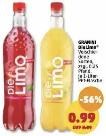 PENNY Granini Die Limo 1 Liter PET Flasche Angebot