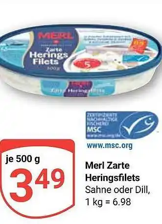 Globus Merl zarte heringsfilets Angebot