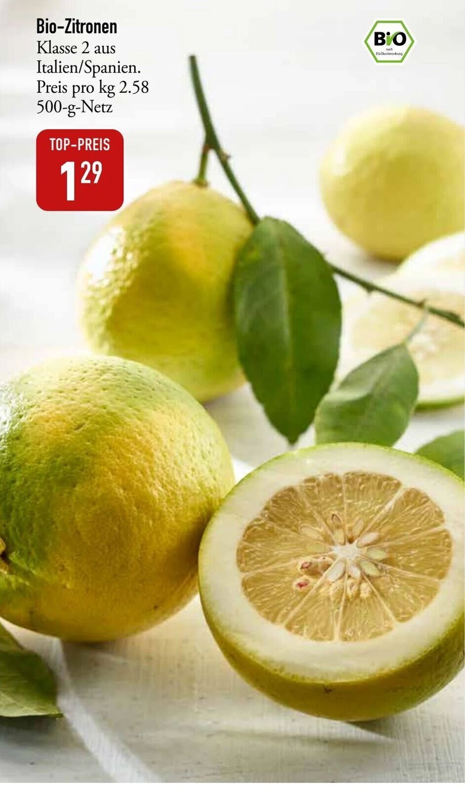 Bio-Zitronen 500g Angebot bei Galeria Markthalle