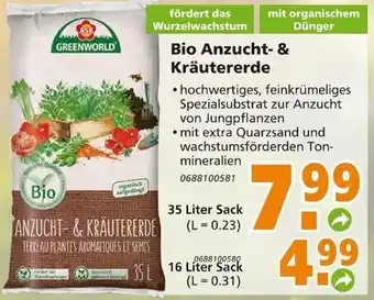 Globus Baumarkt Bio Anzucht & Kräutererde 35 Liter Sack Angebot