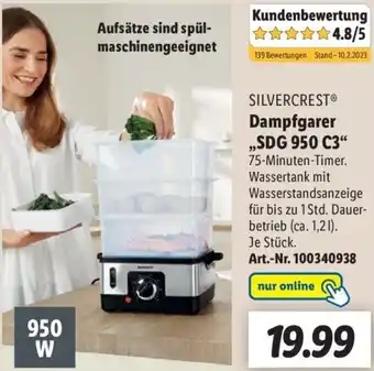 Lidl Silvercrest Dampfgarer SDG 950 C3 Angebot