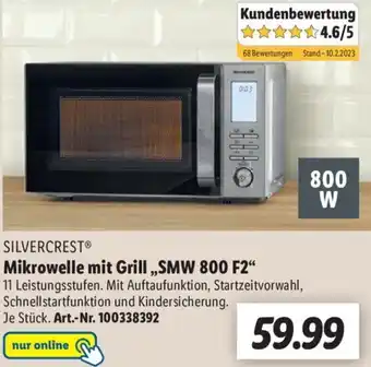 Lidl Silvercrest Mikrowelle mit Grill SMW 800 F2 Angebot