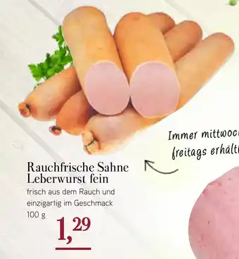 Dornseifer Rauchfrische Sahne Leberwurst fein 100g Angebot