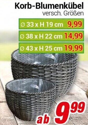 CENTERSHOP Korb Blumenkübel Angebot