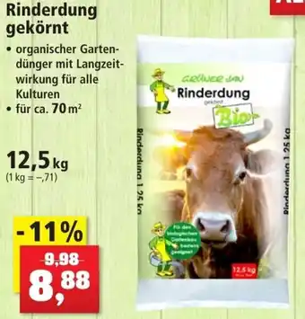 Thomas Philipps Grüner Jan Rinderdung gekörnt 12,5 kg Angebot