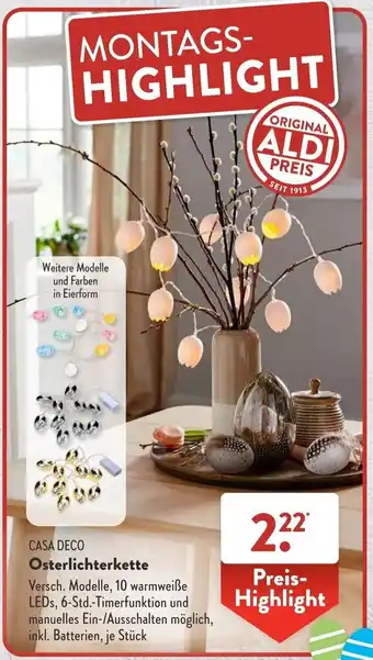 Aldi Süd Casa Deco Osterlichterkette Angebot