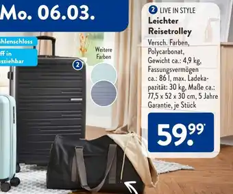 Aldi Süd Live in Style Leichter Reisetrolley Angebot