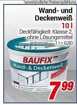 CENTERSHOP Wand- und deckenweiß baufix Angebot
