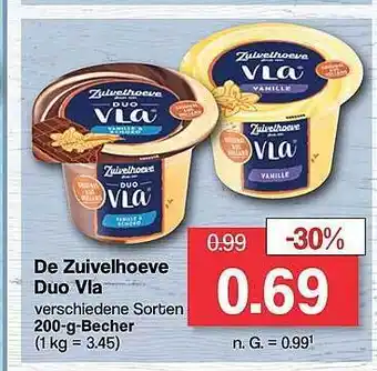 Famila Nord West De zuivelhoeve duo vla verschiedene sorten Angebot